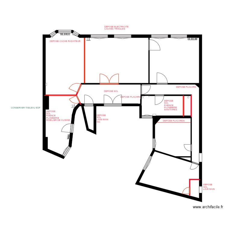 lauriston démolition. Plan de 0 pièce et 0 m2