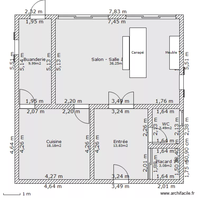 Maison RDC. Plan de Maison RDC. Plan de