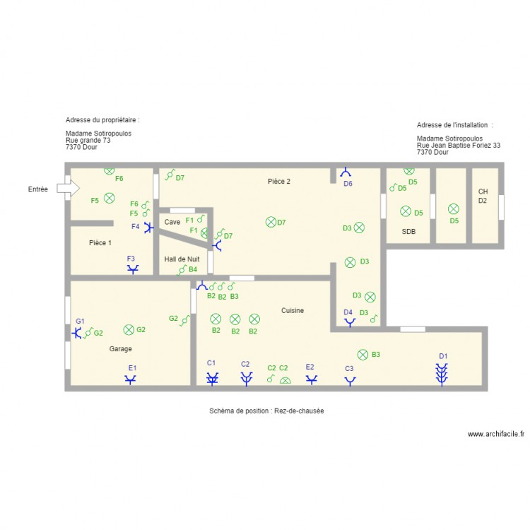 foriez rez. Plan de 0 pièce et 0 m2