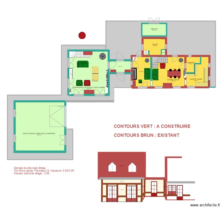 PLAN 30 JUILLET 2023 EXTENSION SANS COTES. Plan de 0 pièce et 0 m2