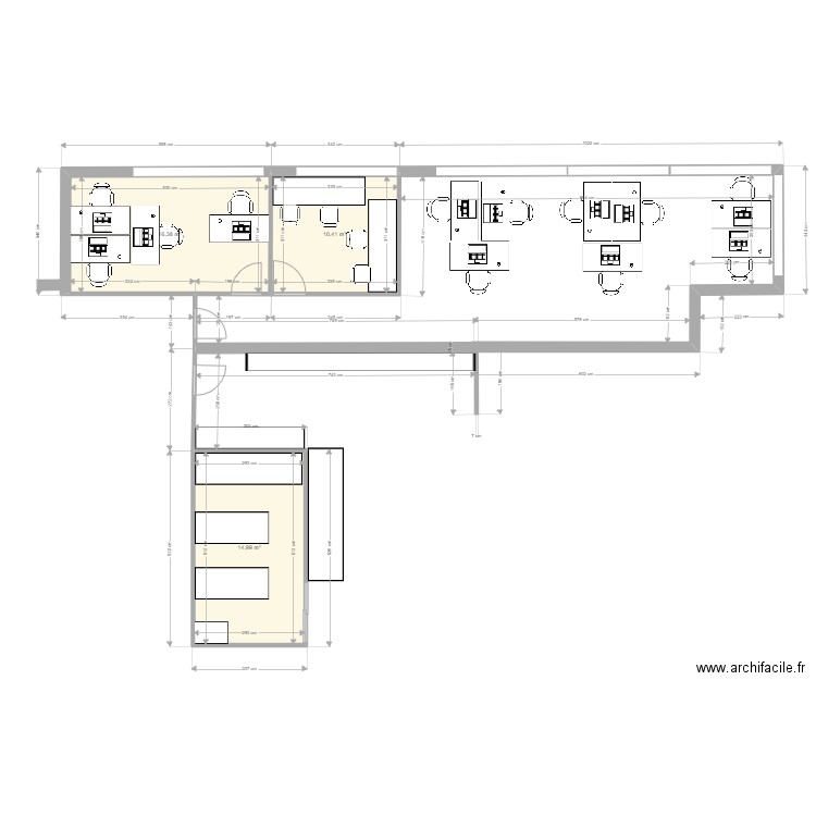 stephane Lucx. Plan de 3 pièces et 42 m2