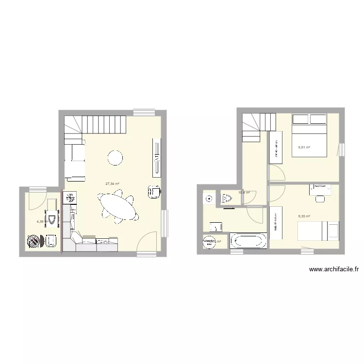 maison 2 ch 70. Plan de maison 2 ch 70. Plan de