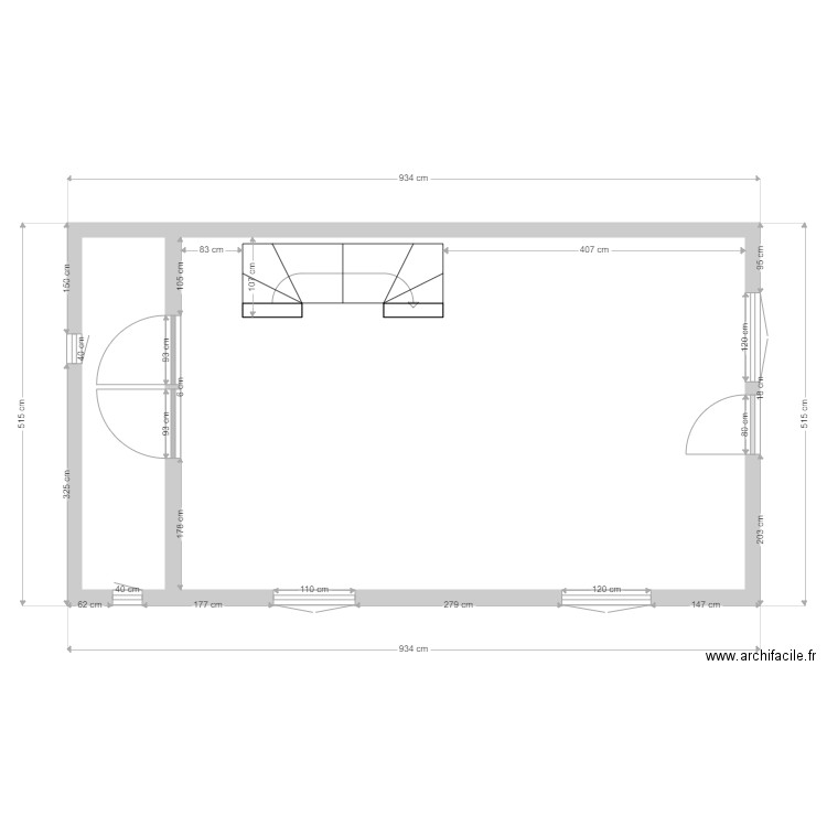 rdc cotes ouvertures. Plan de 0 pièce et 0 m2