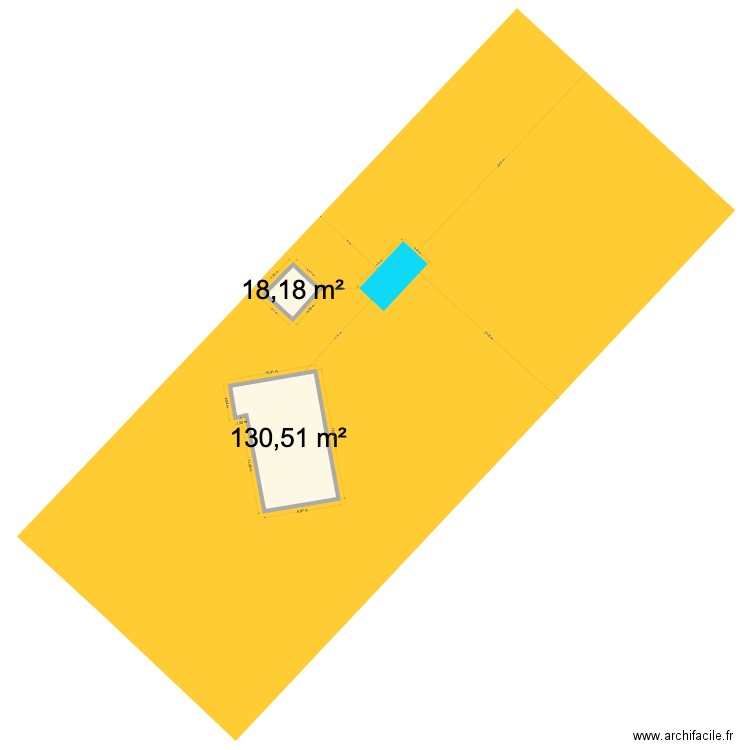 GRANIER. Plan de 2 pièces et 149 m2