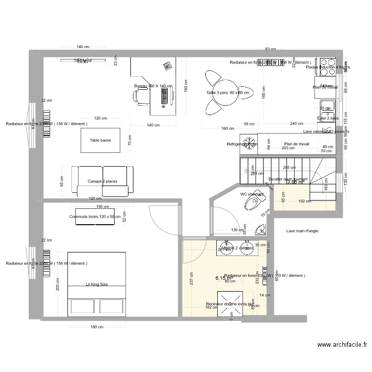 projet etage. Plan de 0 pièce et 0 m2