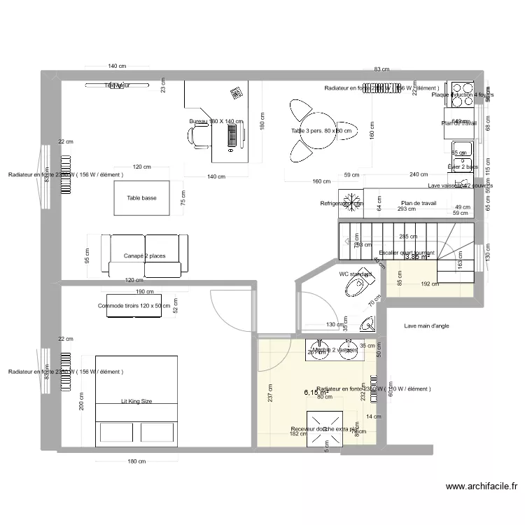 projet etage. Plan de 