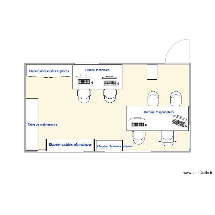 Plan bureau. Plan de 0 pièce et 0 m2