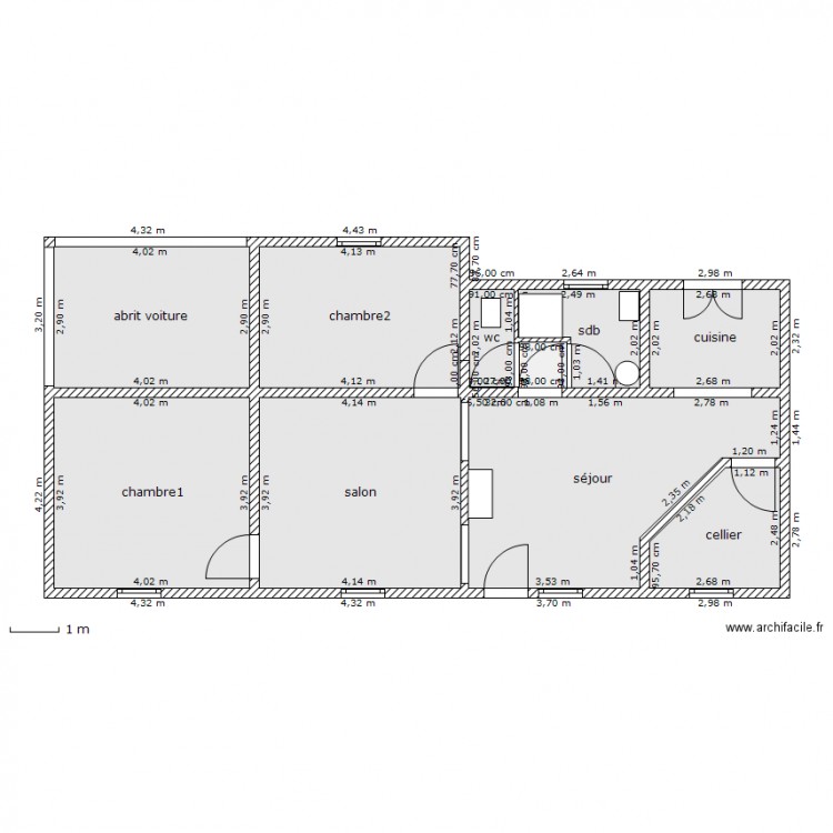 maison avec changement. Plan de 0 pièce et 0 m2