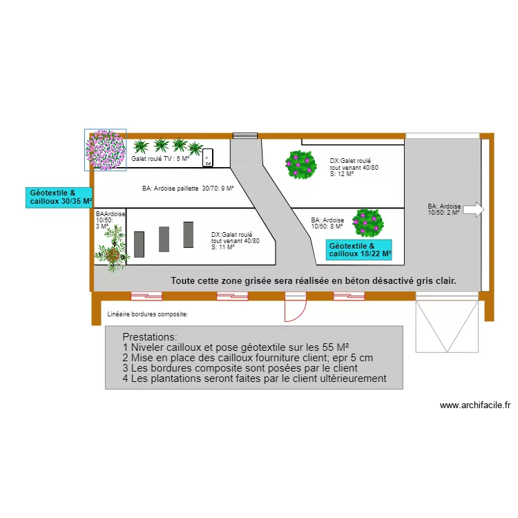 NIEUL jardin devant d&eacute;finitif. Plan de 