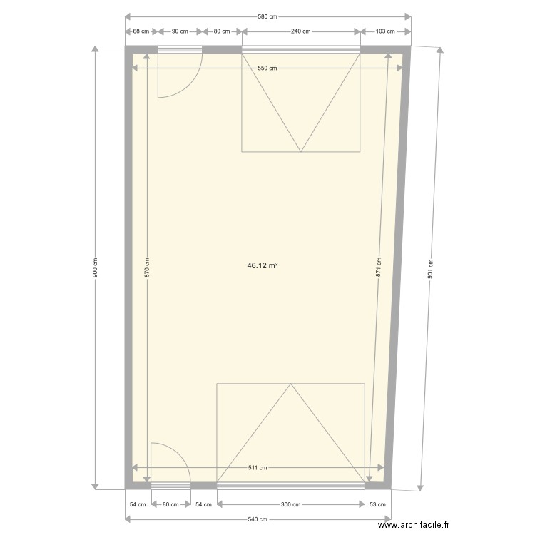 20190326 Projet AUDEGOND vue du dessus. Plan de 0 pièce et 0 m2