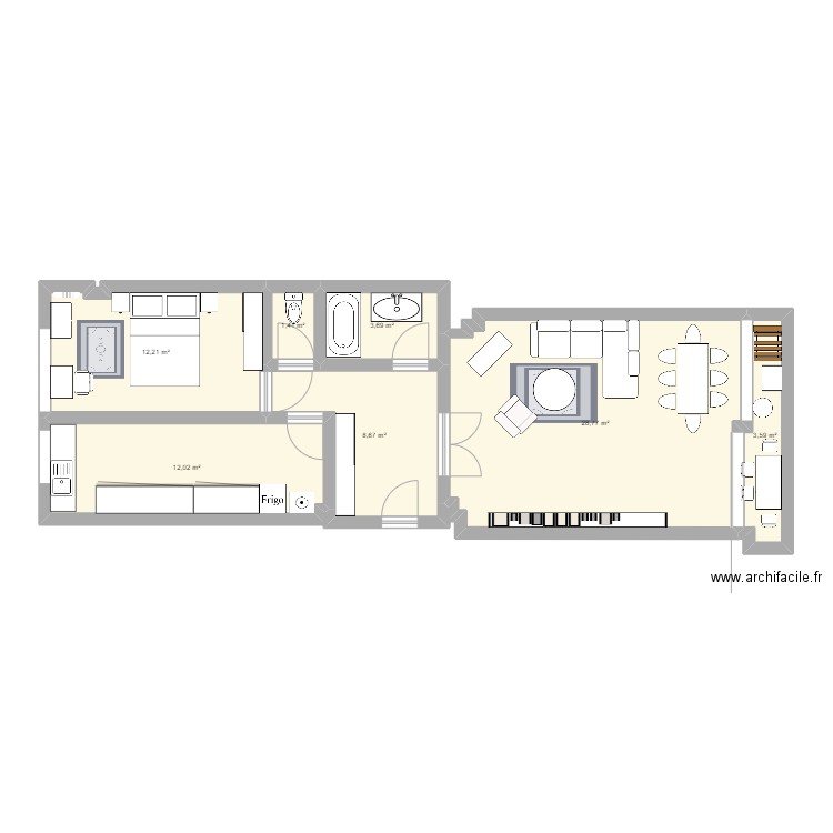 Housie. Plan de 0 pièce et 0 m2