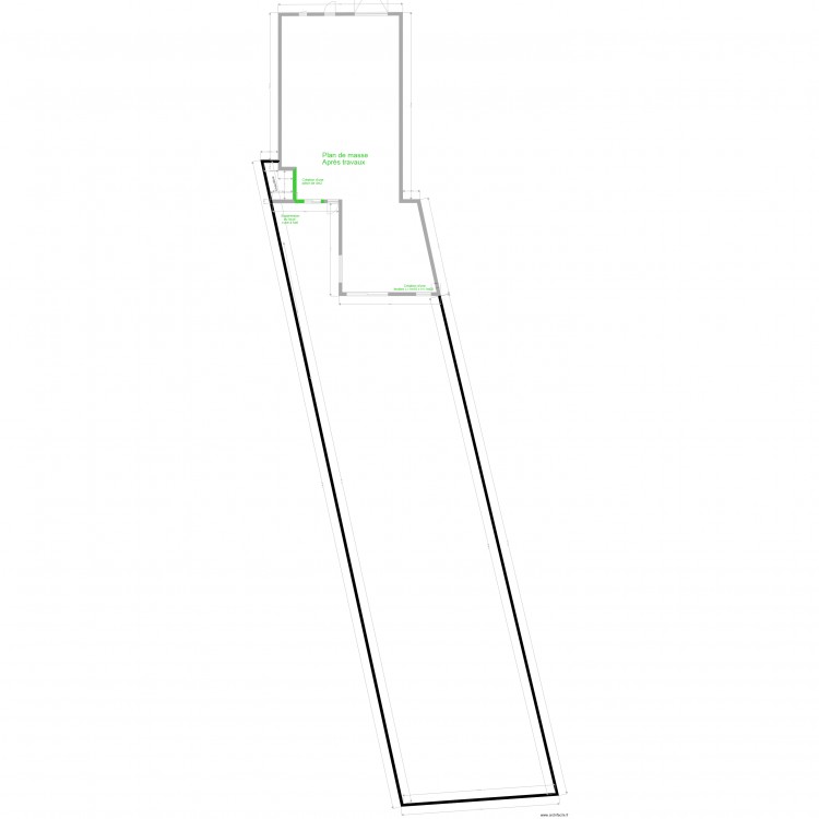 plan de masse après. Plan de 0 pièce et 0 m2