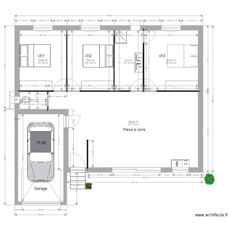 plan 1. Plan de 0 pièce et 0 m2