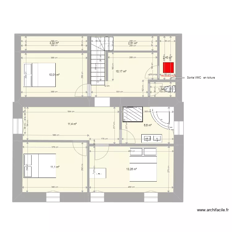 saussey &eacute;tage projet V7. Plan de 