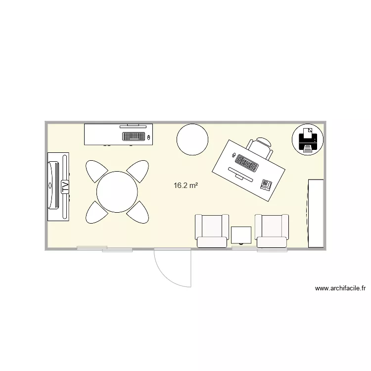 Bureau PL Medicis. Plan de 
