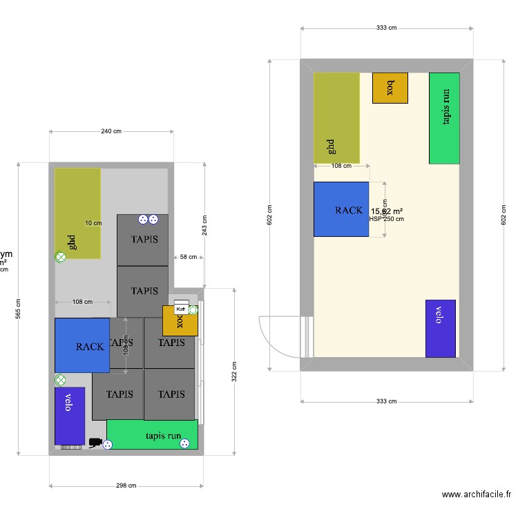home gym. Plan de 0 pièce et 0 m2