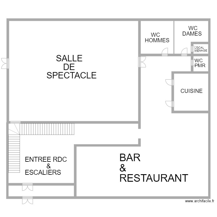 RDC et 1er Etage Comédie Centrale Charleroi. Plan de 0 pièce et 0 m2