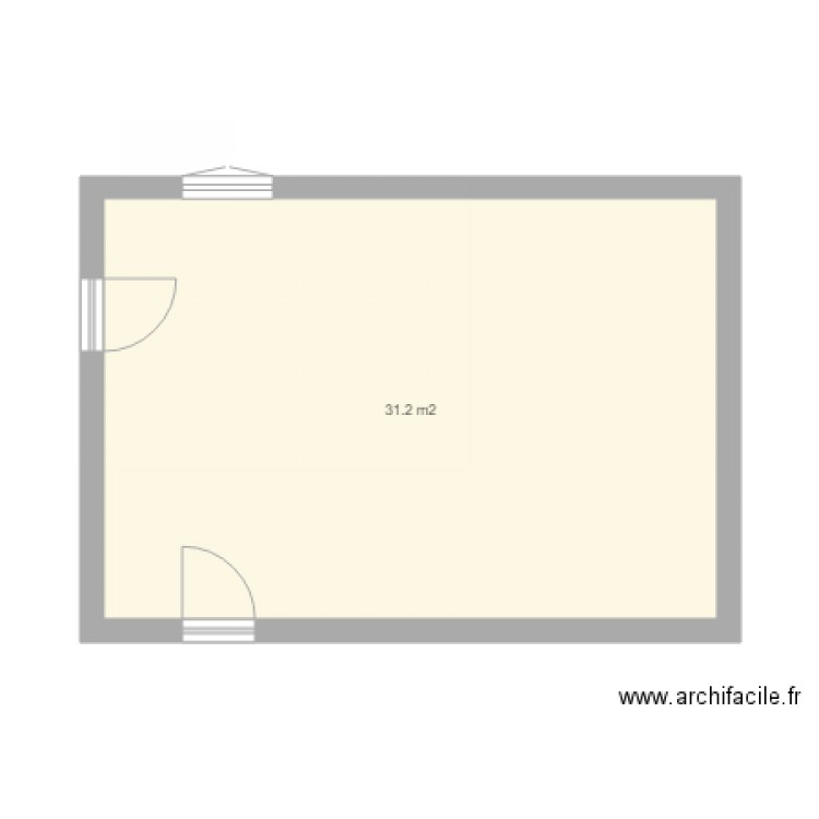 Loge artiste. Plan de 0 pièce et 0 m2
