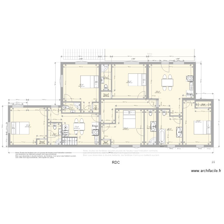 4 St Ignace en 3 log. Plan de 0 pièce et 0 m2