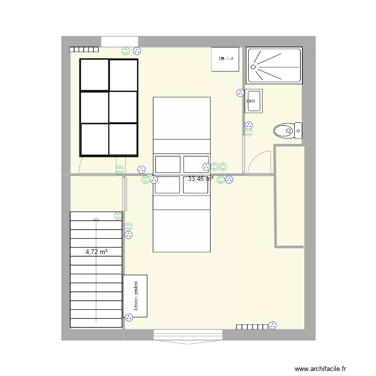 MANDAILLES R+1 #2. Plan de 