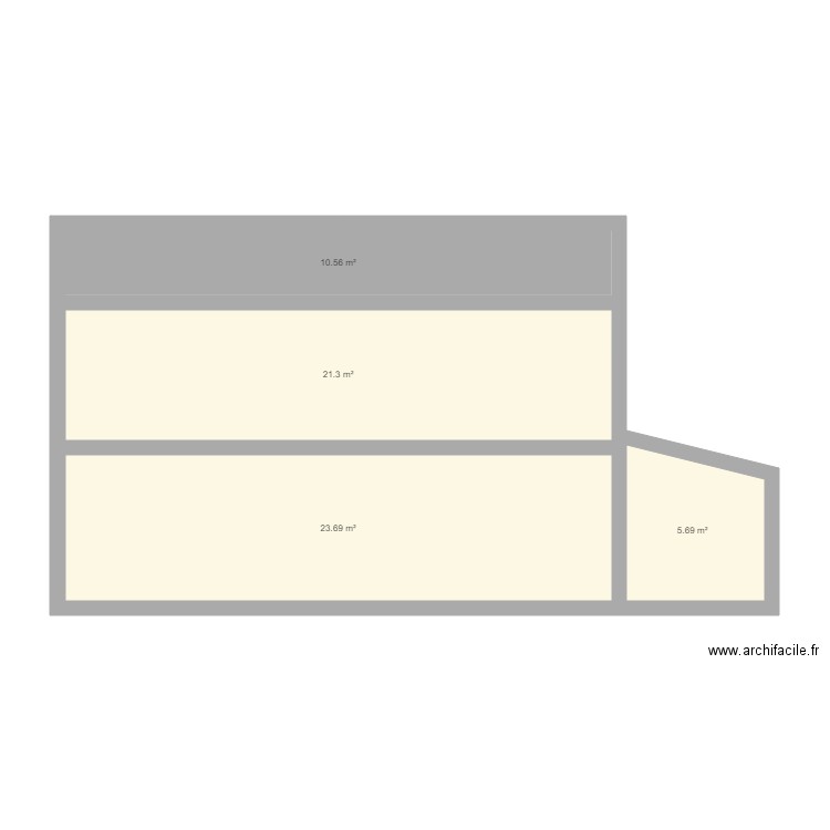 maison stoumon vue de par etage . Plan de 4 pièces et 61 m2