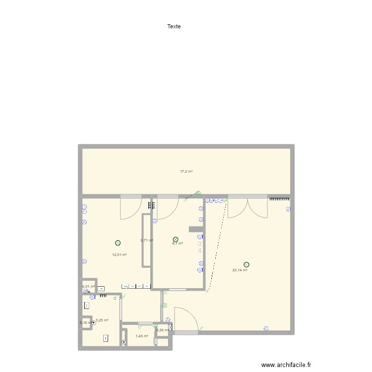 BASE appartement. Plan de 10 pièces et 67 m2