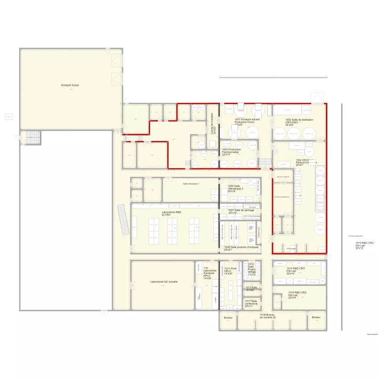 V95 Agrandissement GMP 11 000p2 Locaux et Équipements V94. Plan de V95 Agrandissement GMP 11 000p2 Locaux et Équipements V94. Plan de