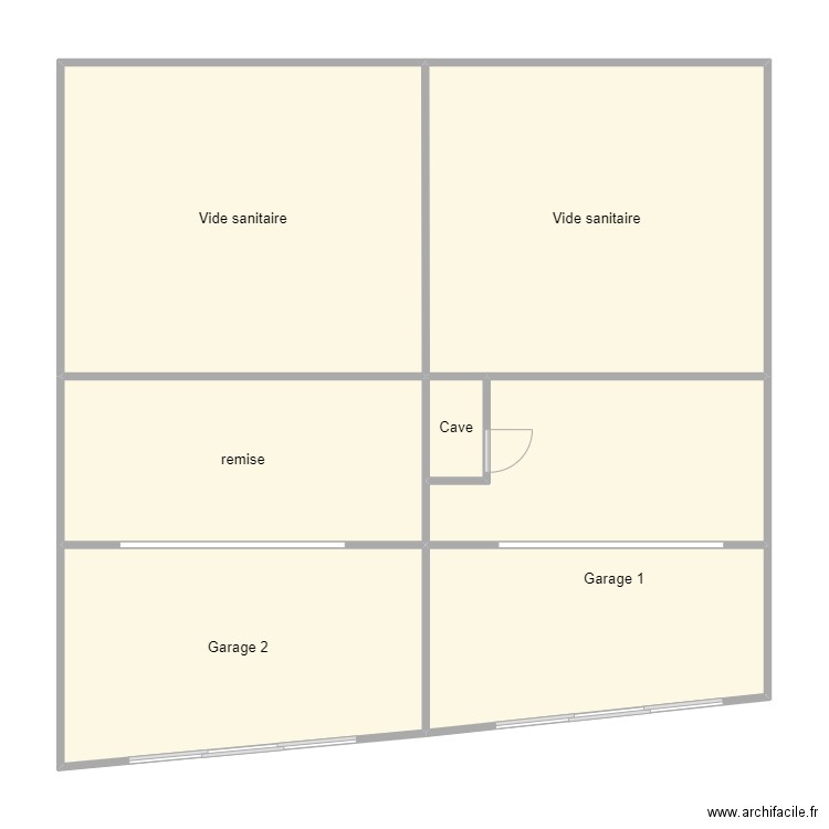 bourguoin sous sol. Plan de 7 pièces et 122 m2