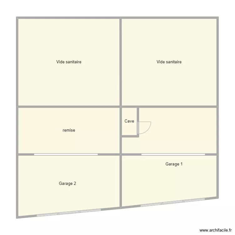 bourguoin sous sol. Plan de 