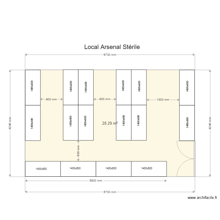 CH Bastia Arsenal Stérile 1. Plan de 0 pièce et 0 m2