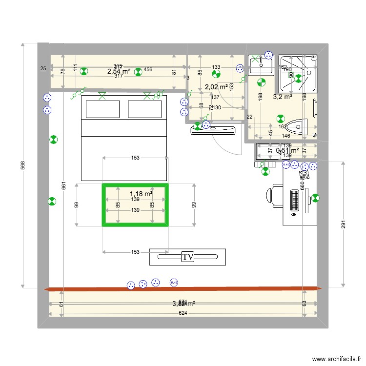 CH R 2  VF. Plan de 0 pièce et 0 m2