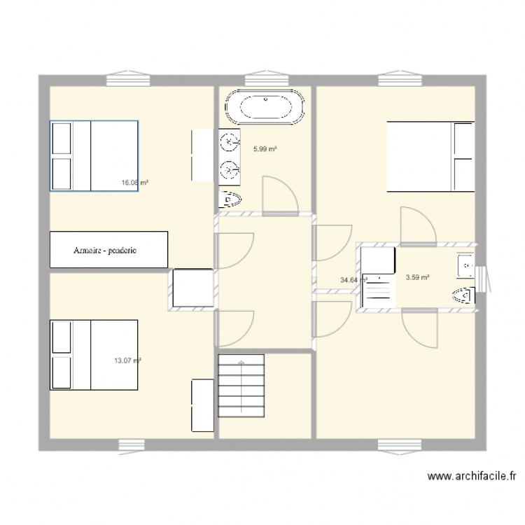 1er Maison La Baule. Plan de 0 pièce et 0 m2