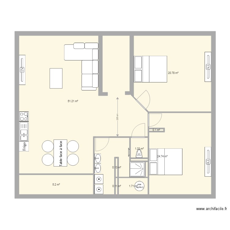 Projet Appartement Florent MANGIN 5. Plan de 0 pièce et 0 m2