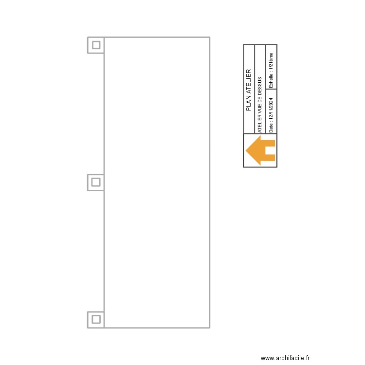 PLAN PREAU VUE DE DESSUS. Plan de 7 pièces et 23 m2
