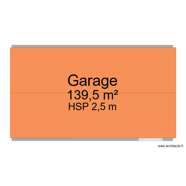 Garage. Plan de 1 Pièce et 140 m² Garage. Plan de 1 Pièce et 140 m²
