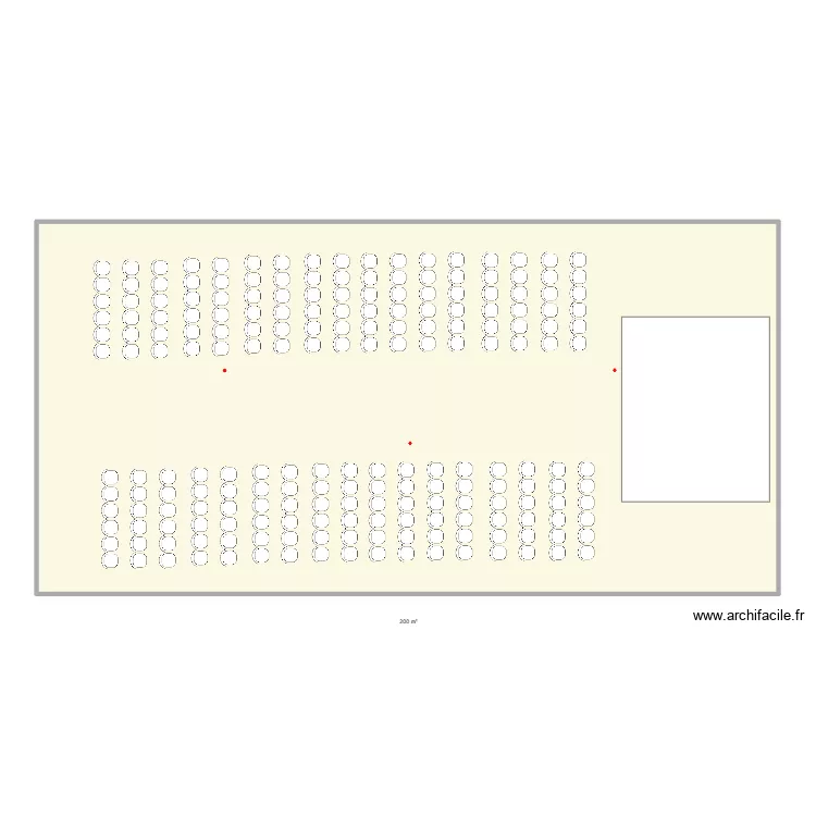 yael. Plan de 1  et 200 m²