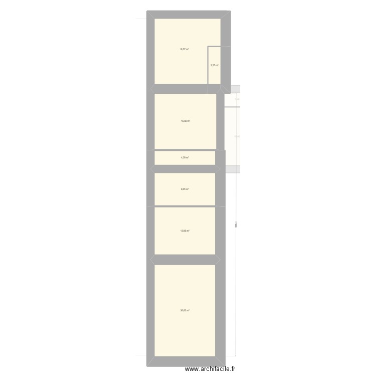 bonjour. Plan de 13 pièces et 161 m2