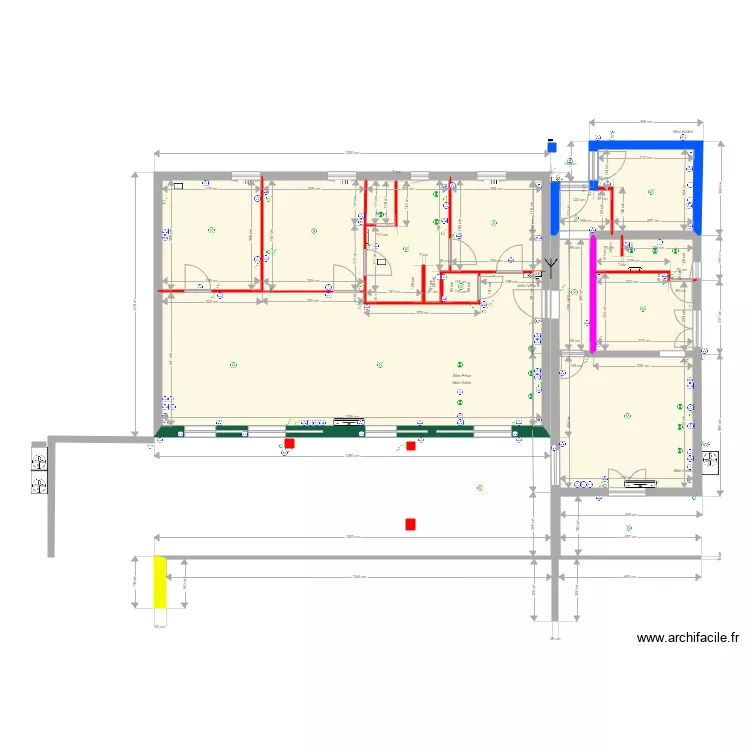 MAISON 9 12 Electricit&eacute;. Plan de 