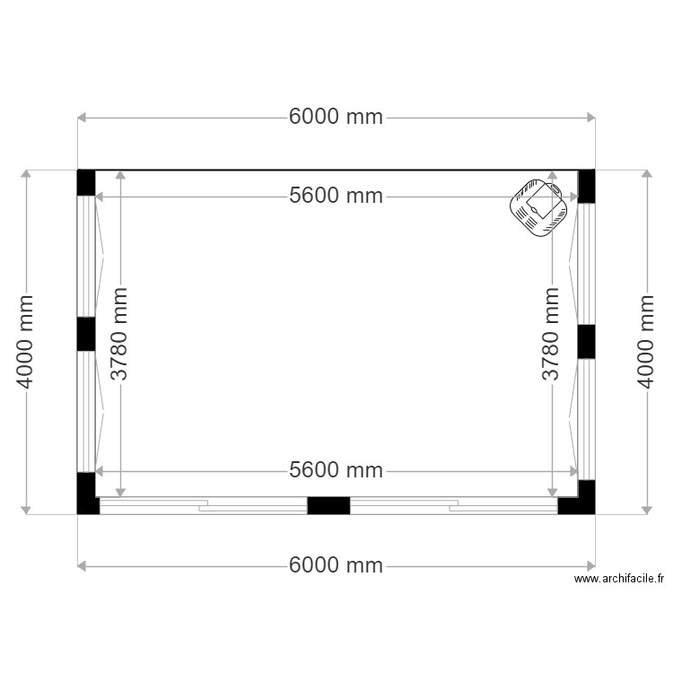 véranda bis. Plan de 0 pièce et 0 m2