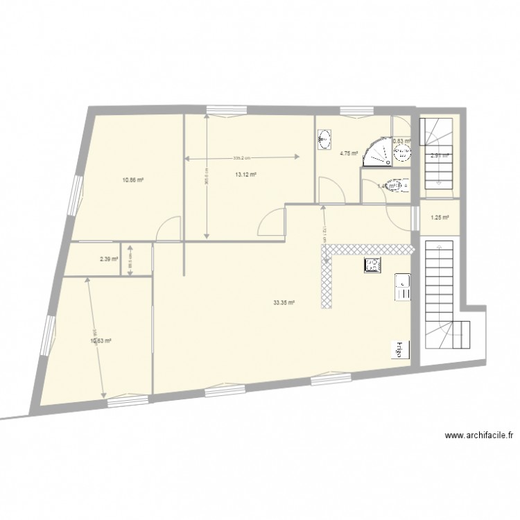 logement 1 er étage 4. Plan de 0 pièce et 0 m2