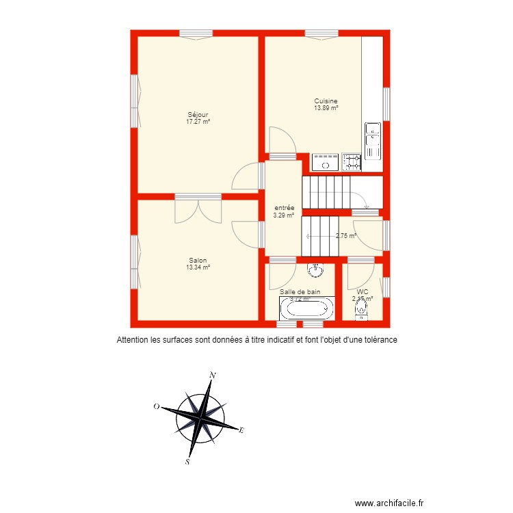 BI 4413 rdc non  côté. Plan de 0 pièce et 0 m2