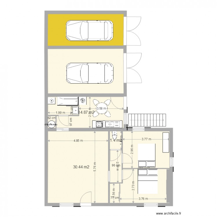 app rdc a. Plan de 0 pièce et 0 m2