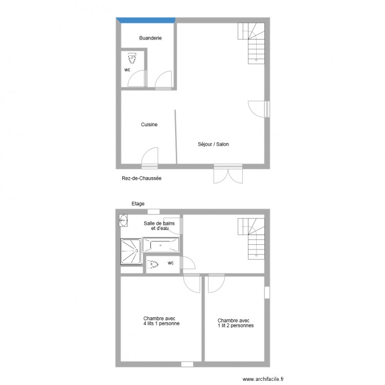 Plan gîte 1146. Plan de 0 pièce et 0 m2