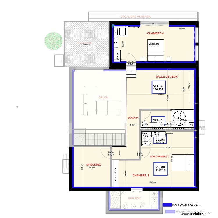 Plan maison Plan de cuques avec comblesV2. Plan de 22 pièces et 269 m2