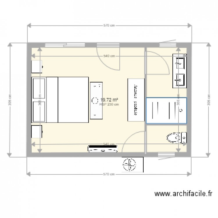 suite parentale golf. Plan de 0 pièce et 0 m2
