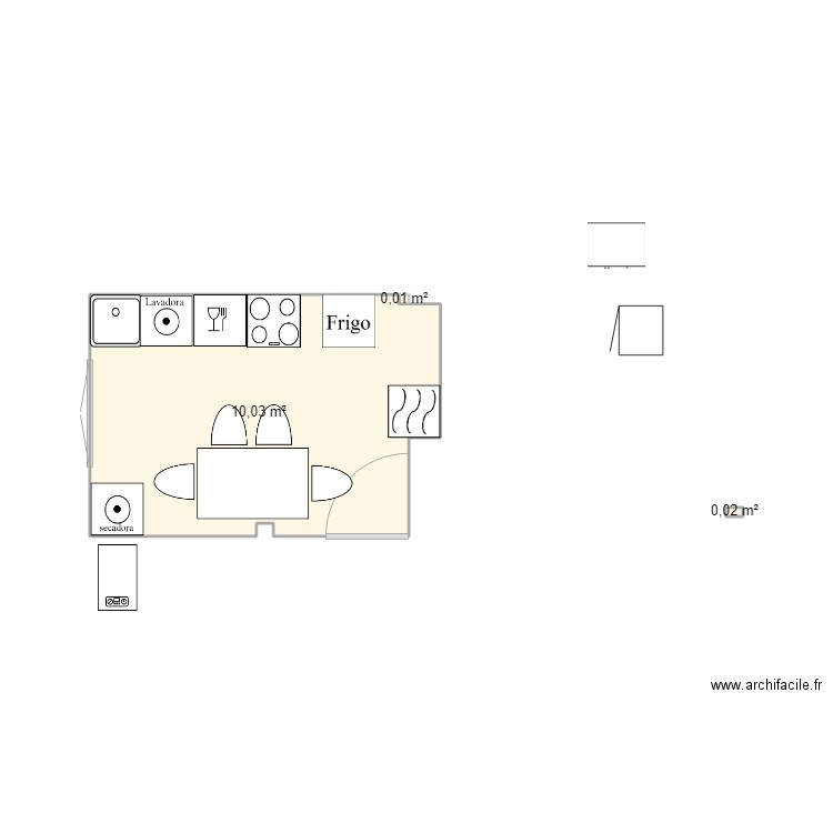 Cocina3. Plan de 0 pièce et 0 m2