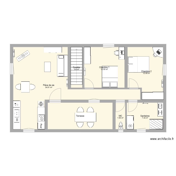 Projet 1. Plan de 0 pièce et 0 m2