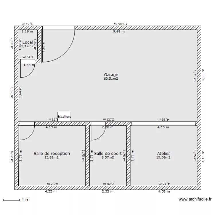 Plan garage. Plan de 