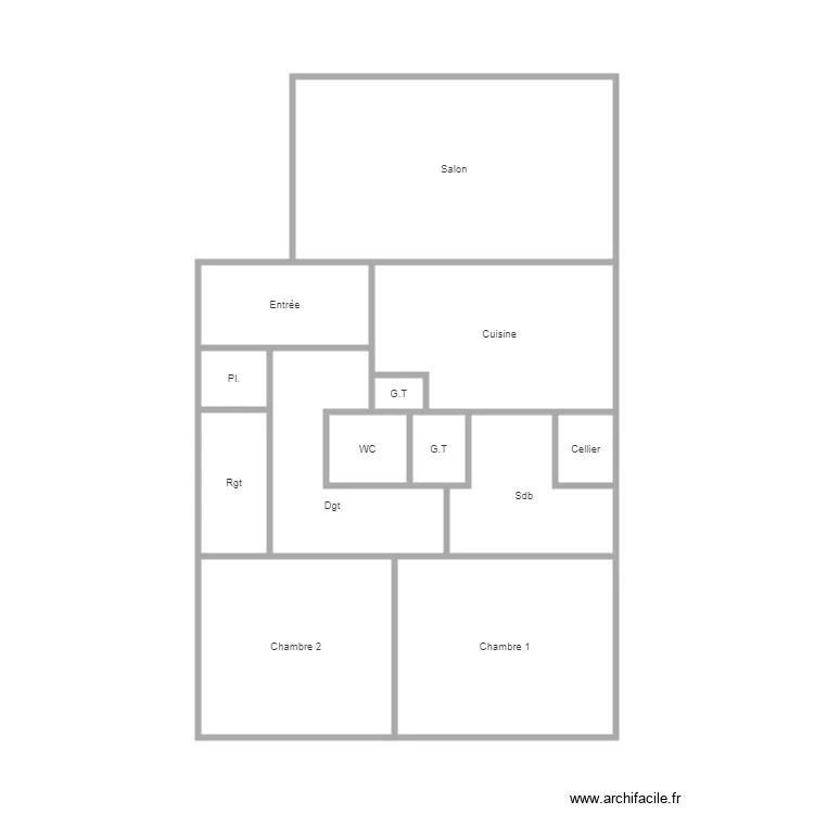 gambetta bouzaria. Plan de 