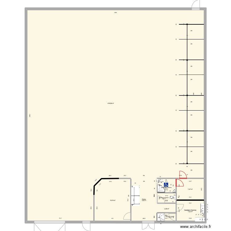 Plan Local . Plan de 0 pièce et 0 m2